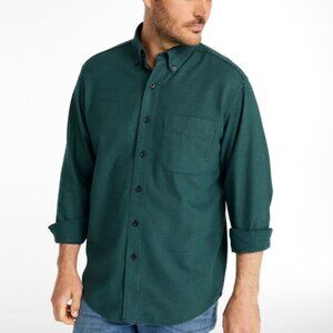 LL Bean Shirt Mens L-REG Flannel Houndstooth Long Sleeve Wicked Good NWT VTG $80